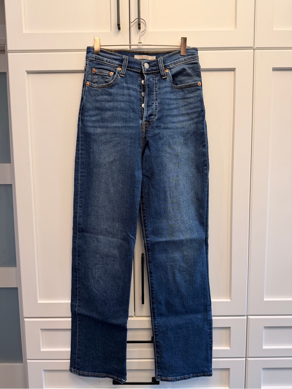 Levi's Ribcage Straight Women's Dark Blue Straight Jeans